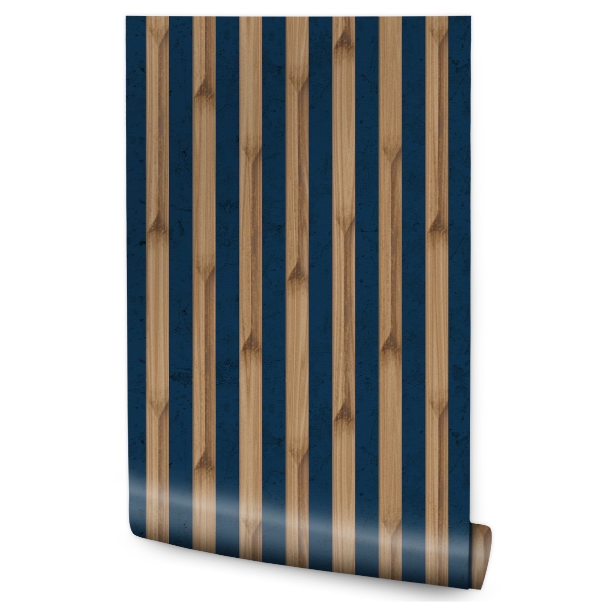 Papel Pintado Paneles Imitación Madera Para Salón No Tejido 53 cm x 10 m