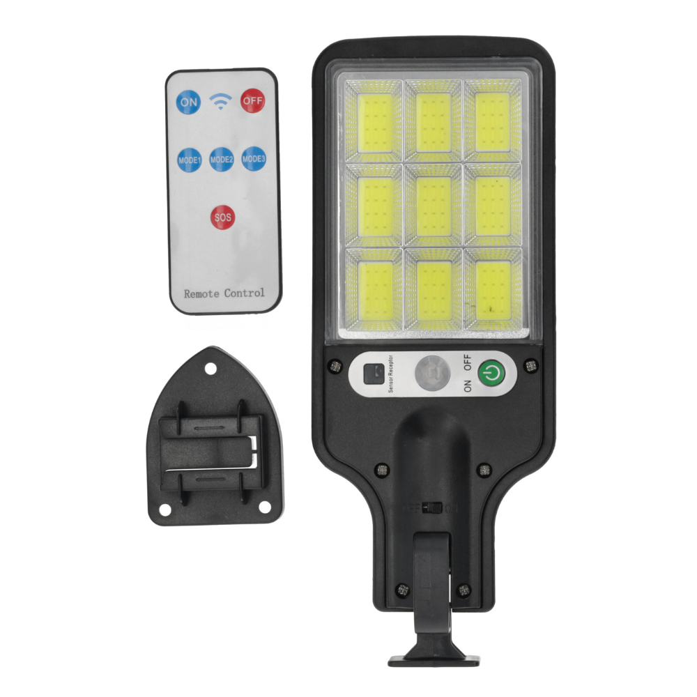 Farola solar 800lumenes 108cob con sensor con mando