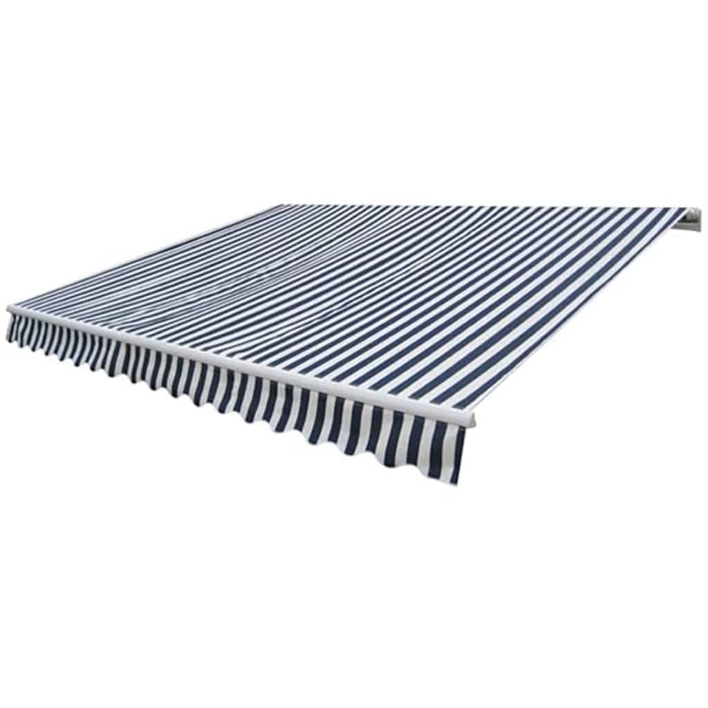vidaXL toldo plegable motorizado 400 cm azul y blanco