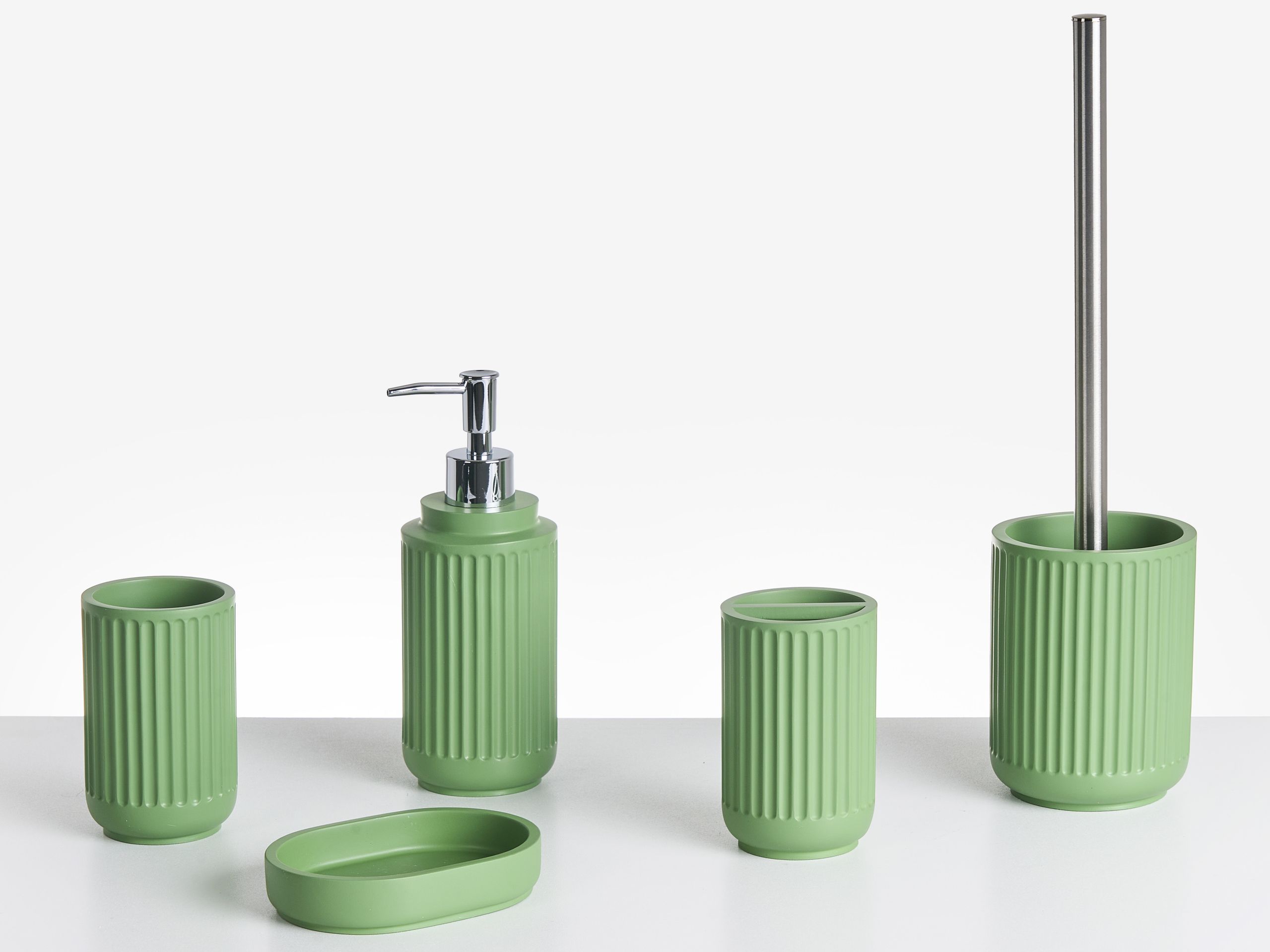 Conjunto de 5 accesorios de baño huarmey verde