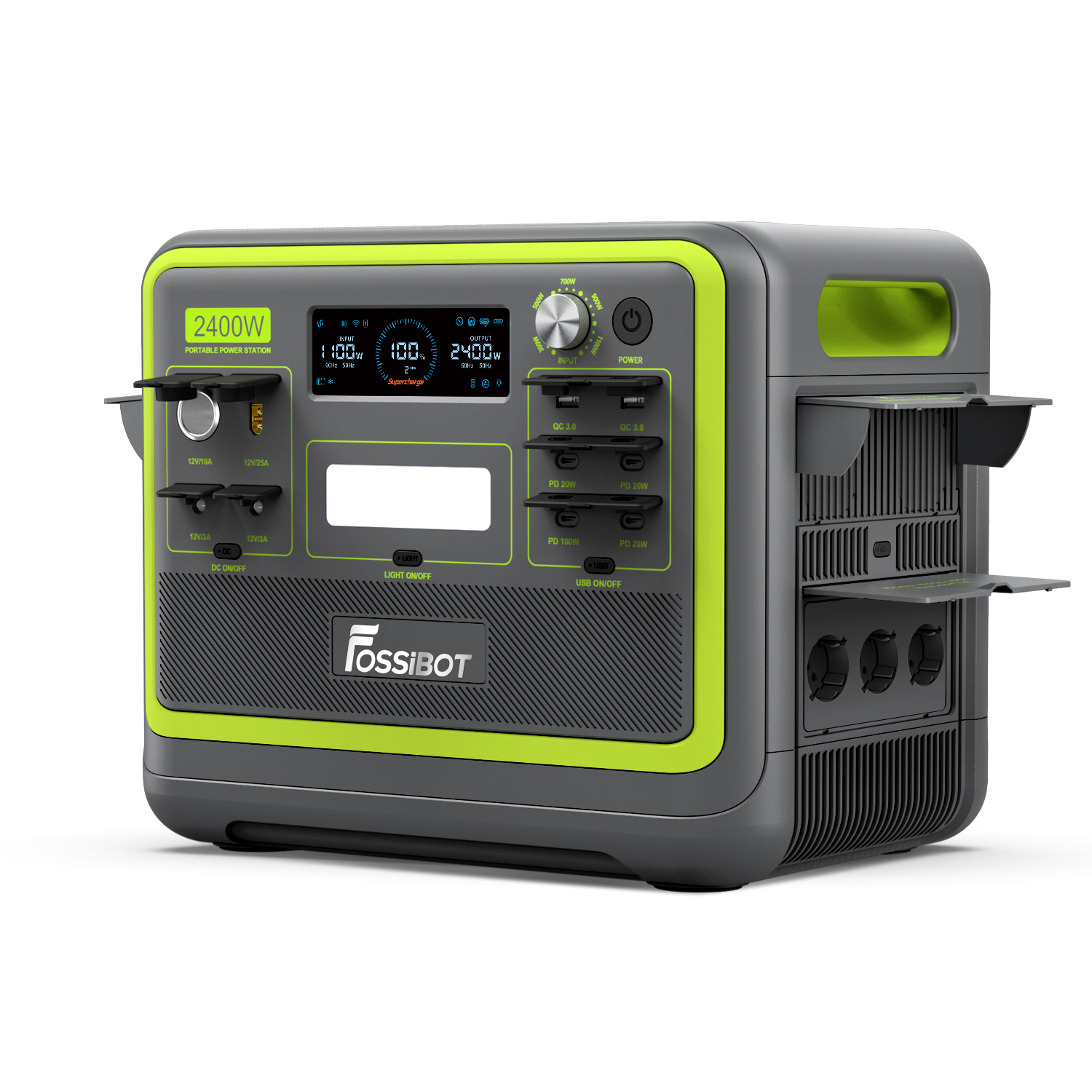 Fossibot - generador solar portátil - 2048wh - 2400w para camping