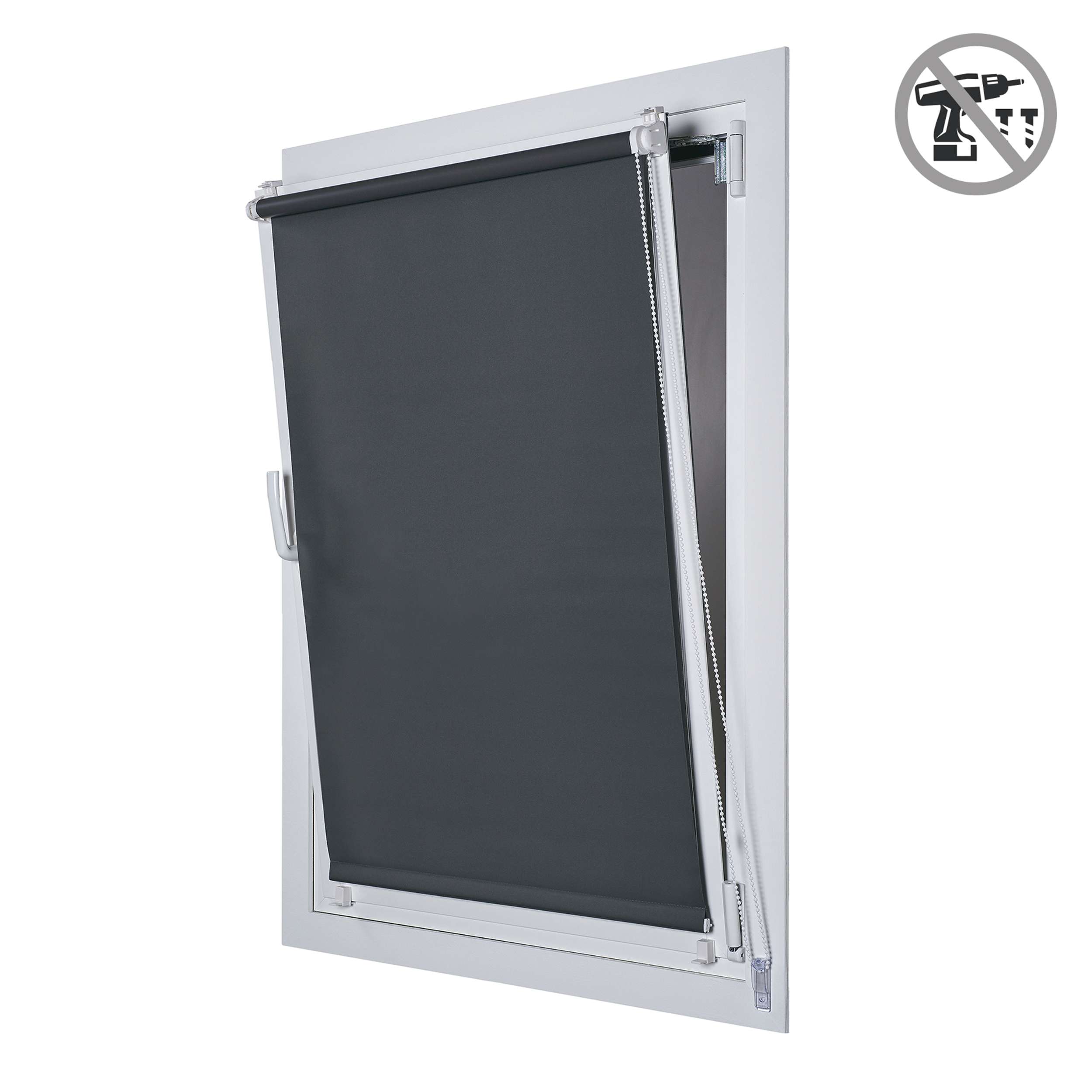 Estor opaco easyfix, instalación sin taladrar gris, 60 x 180cm