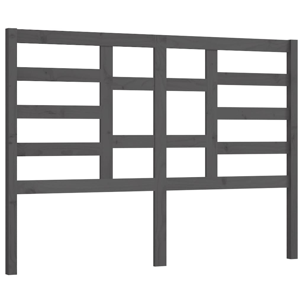 vidaXL cabecero de cama madera maciza de pino gris 156x4x104 cm