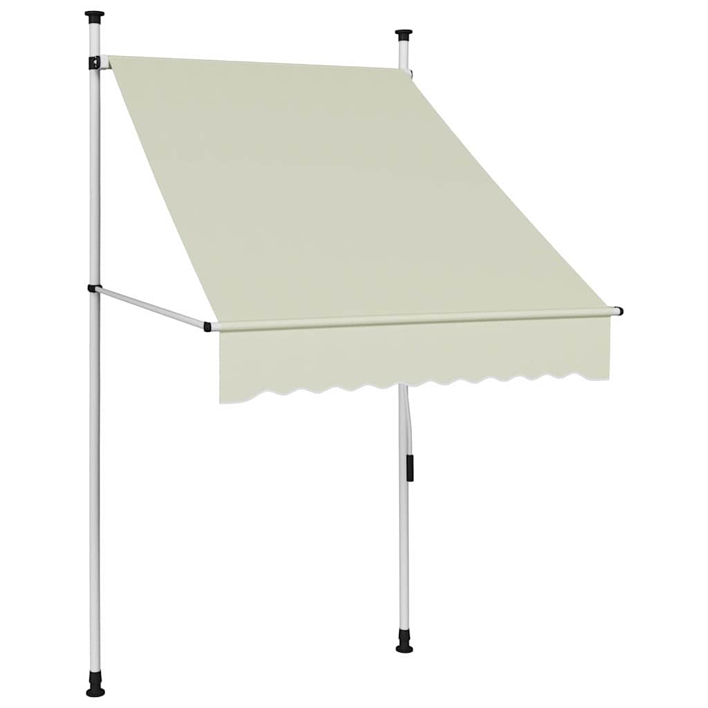 vidaXL toldo retráctil de operación manual color crema 100 cm