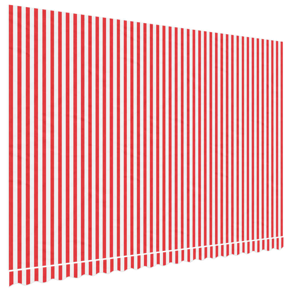 vidaXL tela de repuesto de toldo rayas rojas y blancas 4,5x3 m