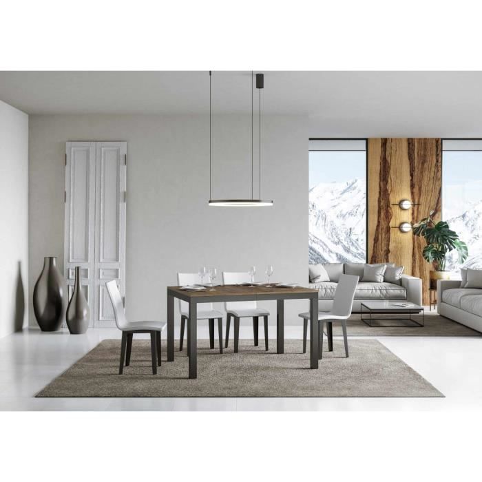 Mesa extensible - nogal - 8 plazas - 90x120 cm