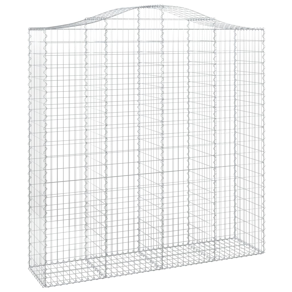 vidaXL cestas de gaviones 3 uds forma de arco hierro 200x50x200/220 cm