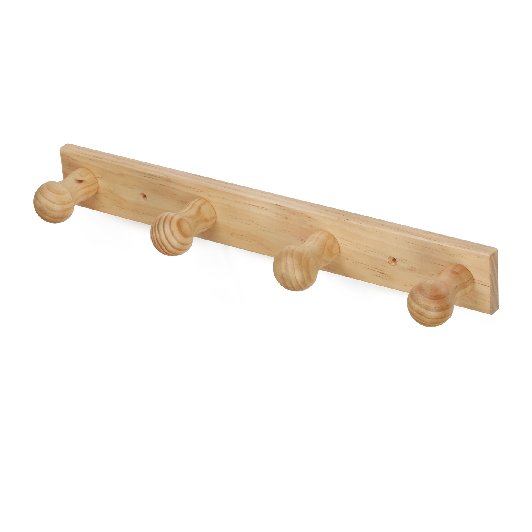 Perchero de pared rei c1688 | 440x55x77 mm | pino crudo