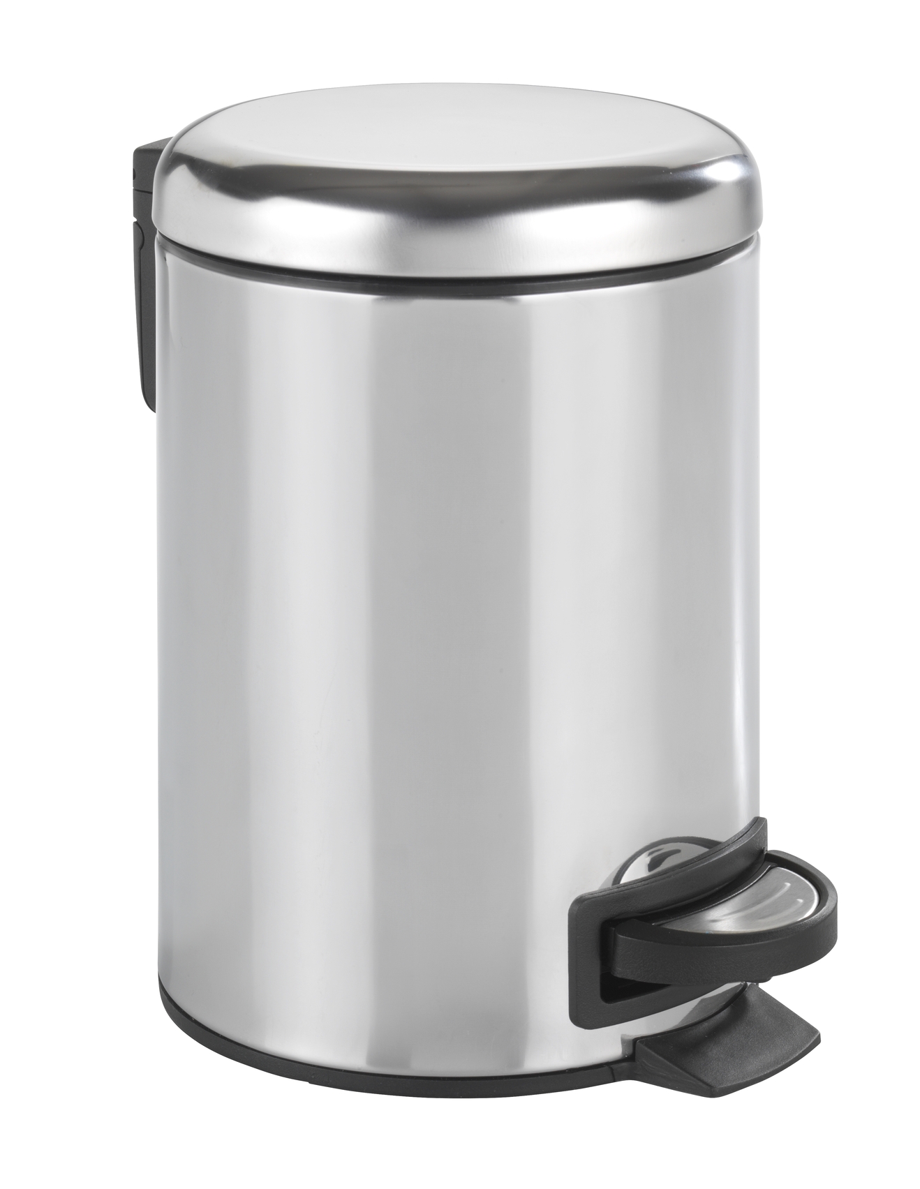 Papelera con pedal de 3L Leman acero inoxidable brillo