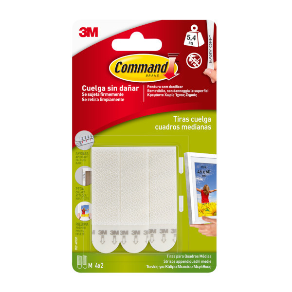 Tiras sujeta cuadros medianas 4 uds 3M