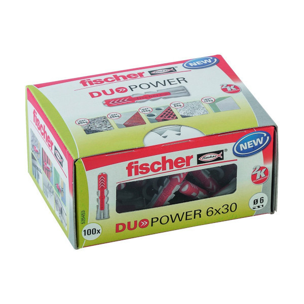 Tacos Duopower 6 x 30 mm Fischer 100 uds