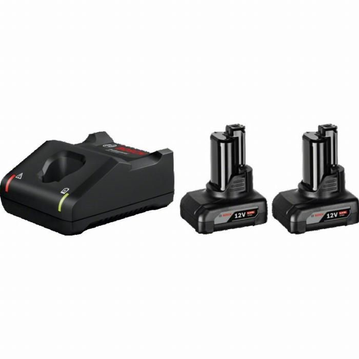 Pack de 2 baterías gba 12v 6ah - Bosch - con cargador gal12v-40 - 600a01b20