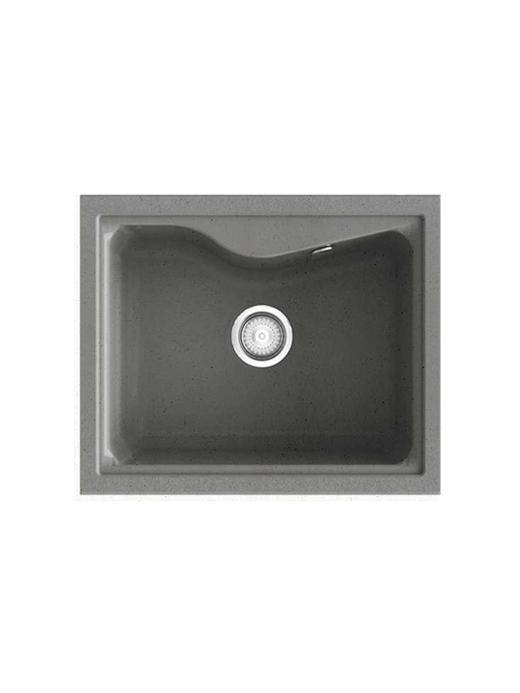 Poalgi - fregadero 62x51 cm city gris - 1 cubeta
