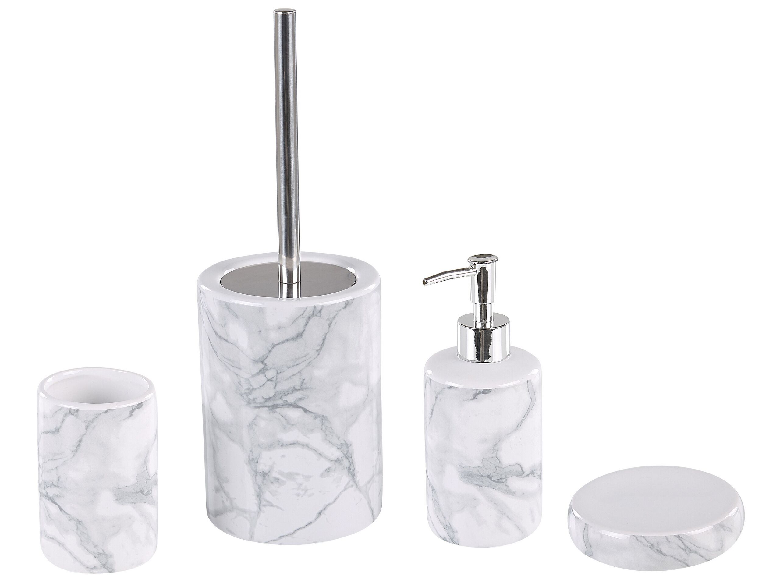 Conjunto de accesorios de baño blanco arauco