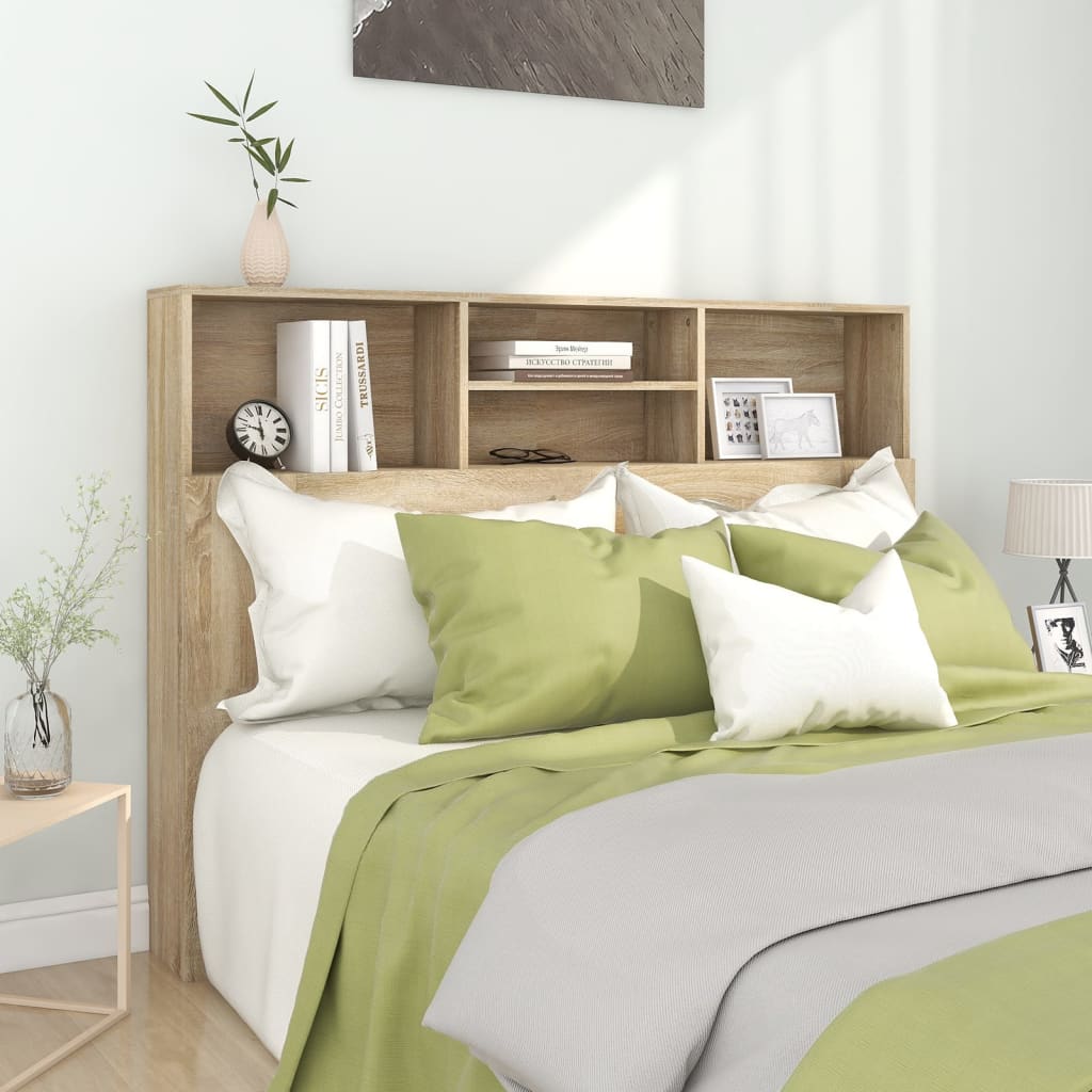 Cabecero de cama roble sonoma 140x19x103,5 cm