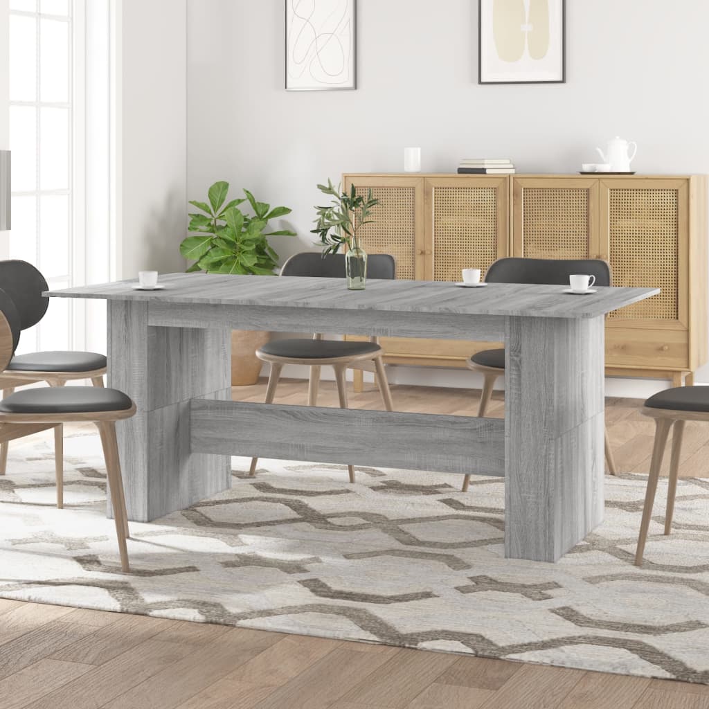 Mesa de comedor madera de ingeniería sonoma gris 180x90x76 cm oif410724