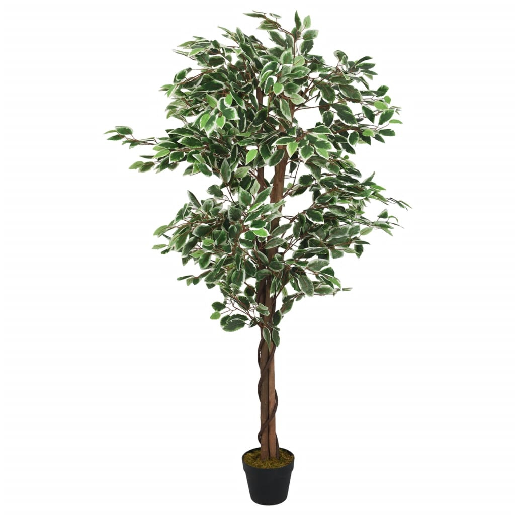vidaXL ficus artificial con 378 hojas verde 80 cm