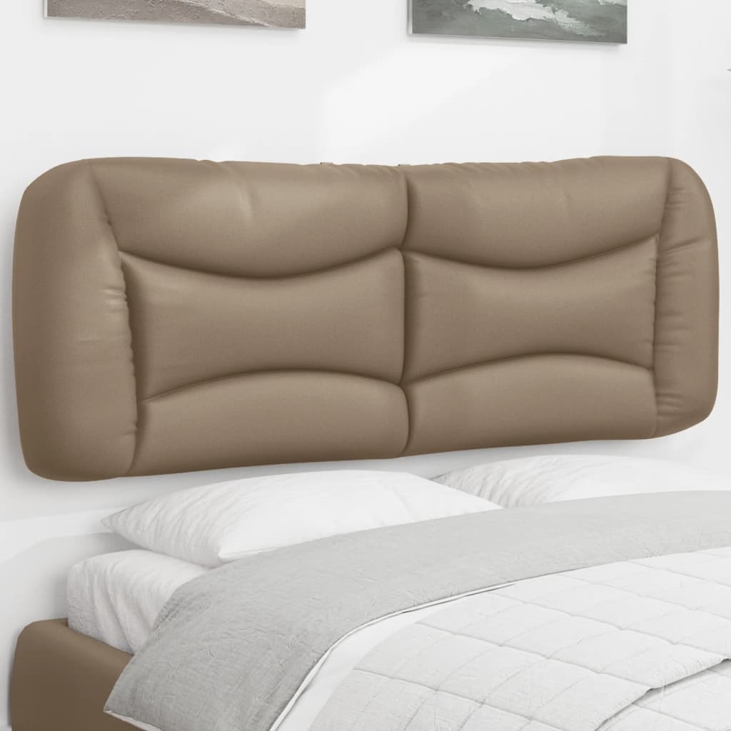 Cabecero de cama acolchado cuero sintético capuchino 140 cm eso3546