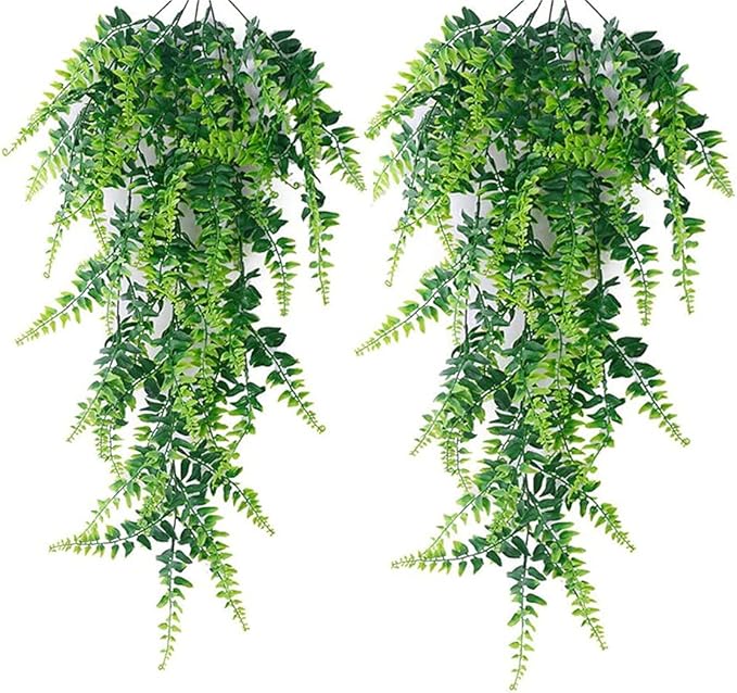 Planta Artificial Helecho Colgante 90 cm x 2 unidades - Hiedra Colgante
