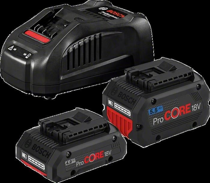 Pack de batería Bosch 1 batería procore 18v 4.0 ah + 1 batería procore 5.5