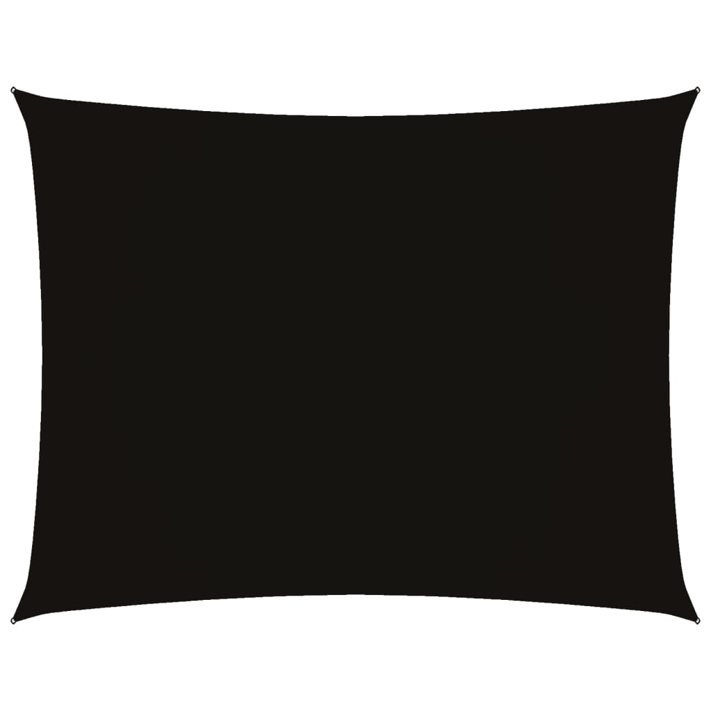 Toldo de vela rectangular tela oxford negro 2x3 m
