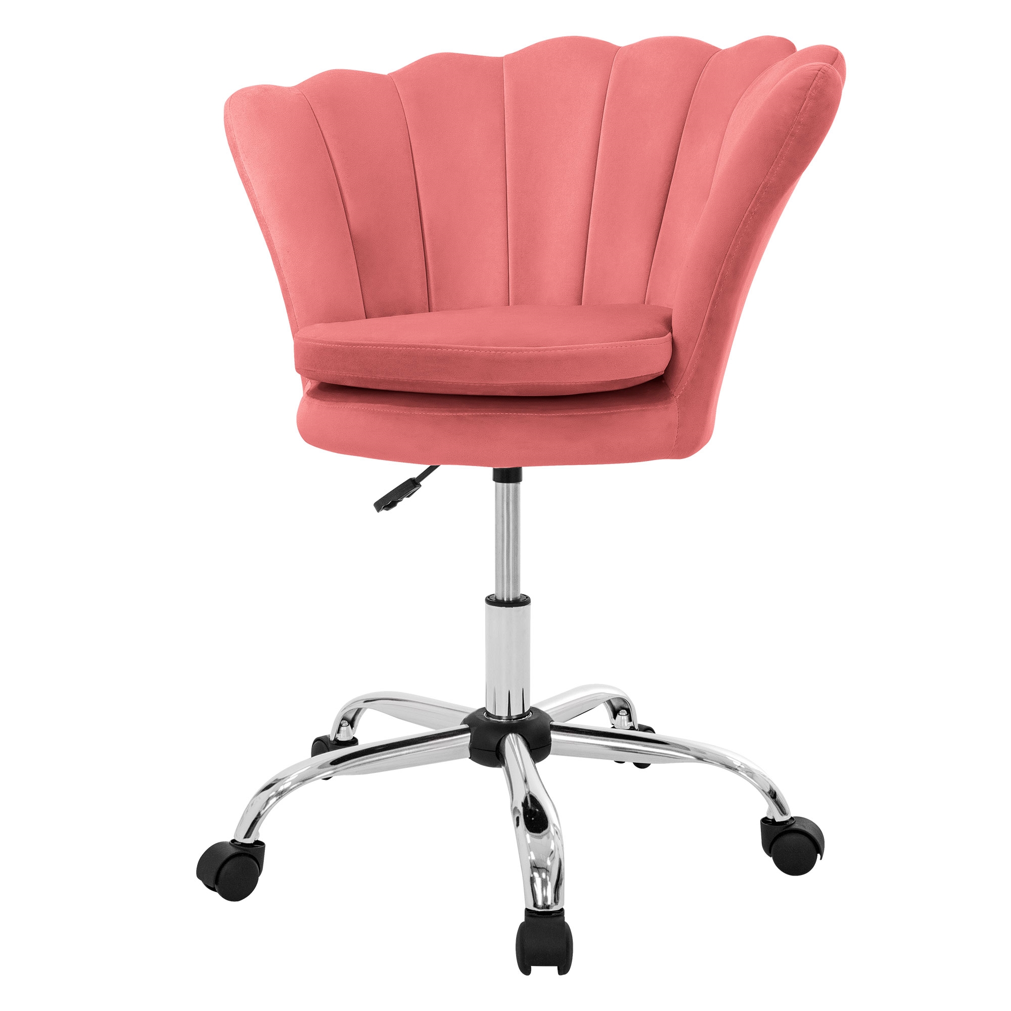 Silla de oficina asiento de terciopelo rosa moderno