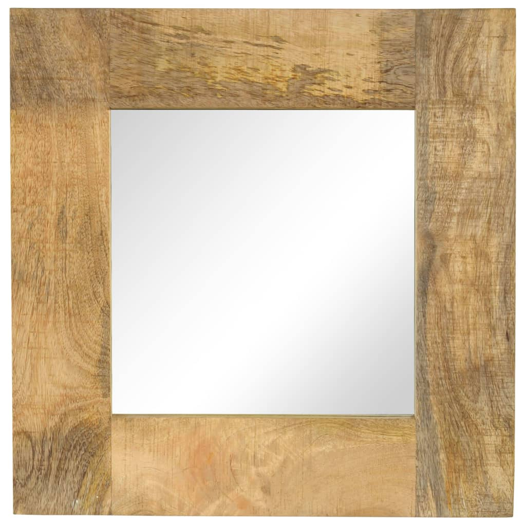 vidaXL espejo de madera maciza de mango 50x50 cm