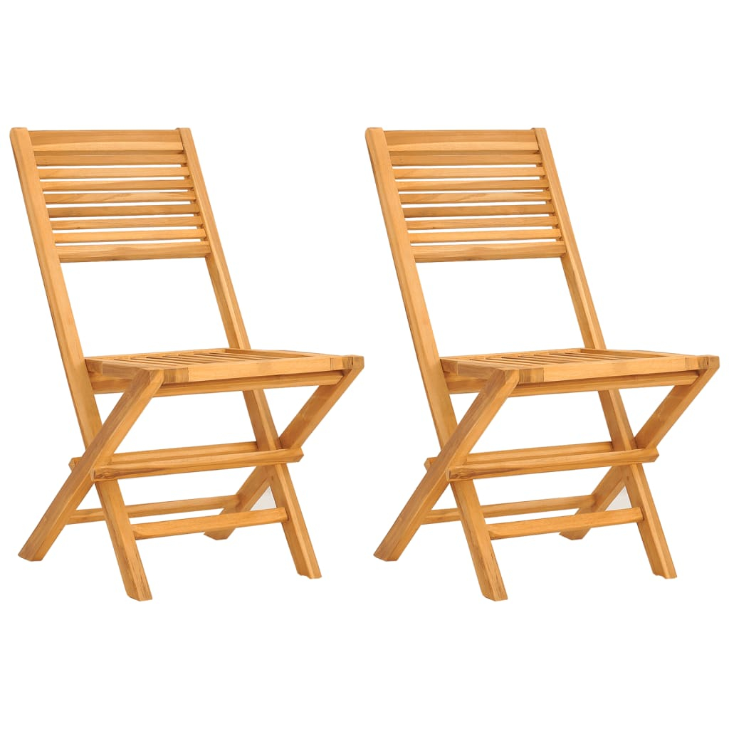 vidaXL sillas de jardín plegables 2 uds madera maciza teca 47x62x90cm