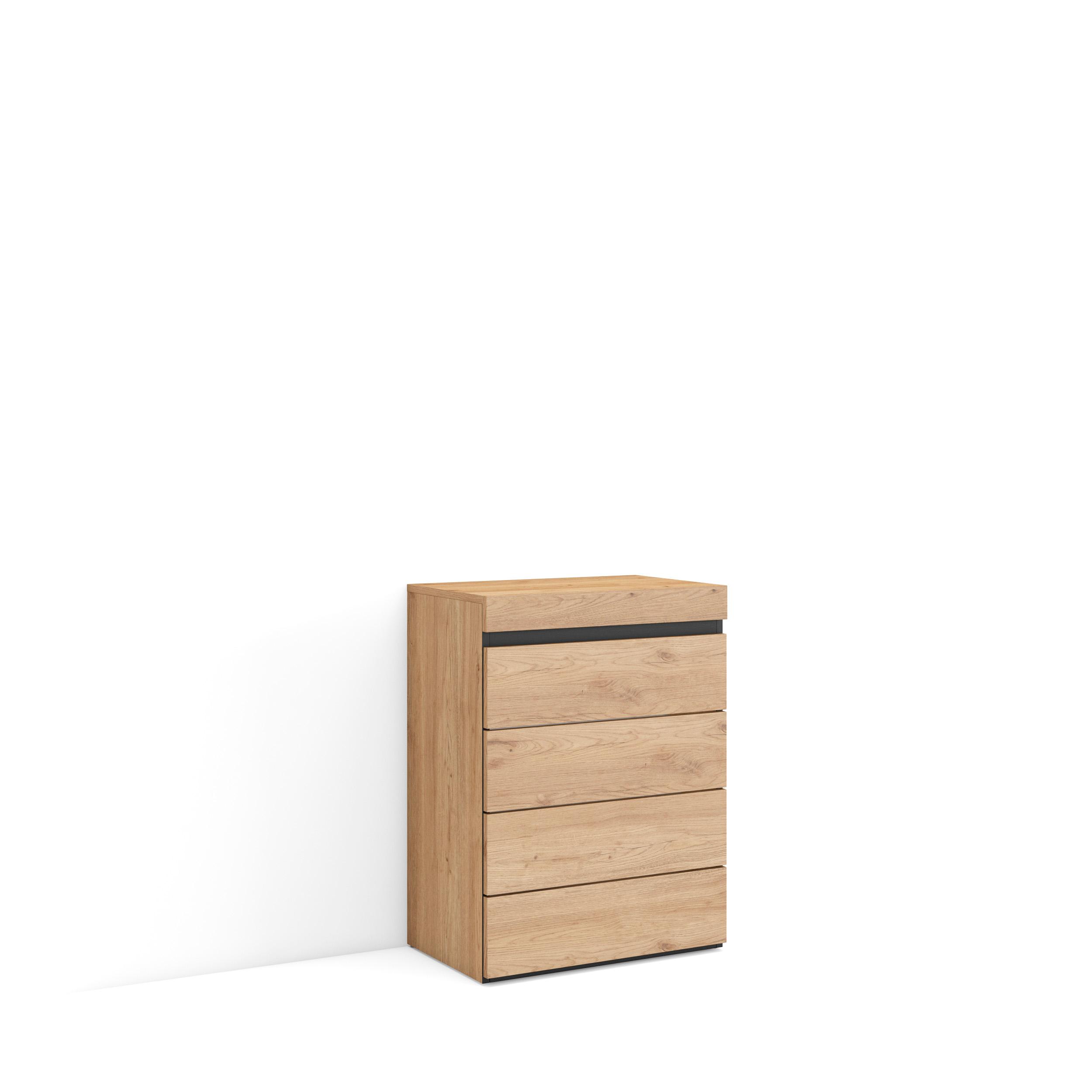 Cómoda, cajonera, 57x75x35cm, roble rf3432