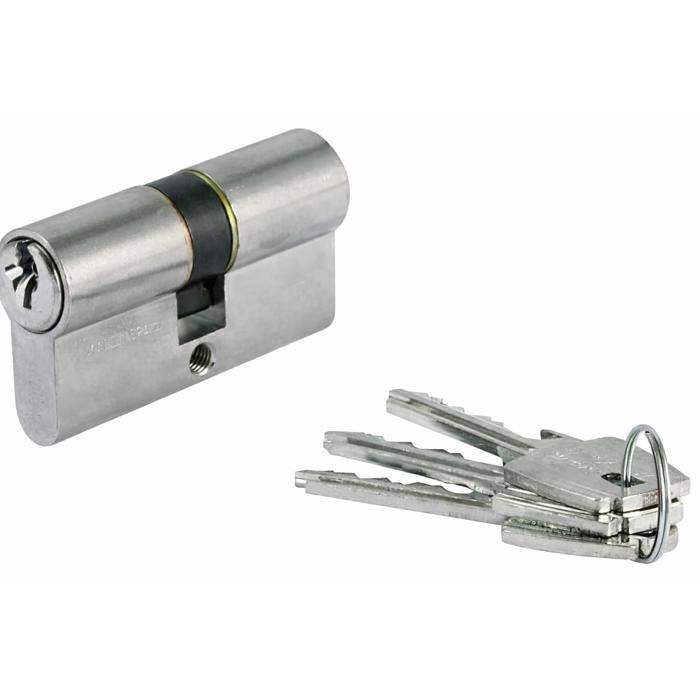 Cilindro doble te5 - 30 x 30 mm pletina 13,2 para cerraduras smm - latón ni