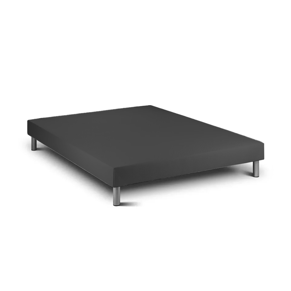 Base de cama de madera 15 negro 190 x 160 cm altura 30 cm indream