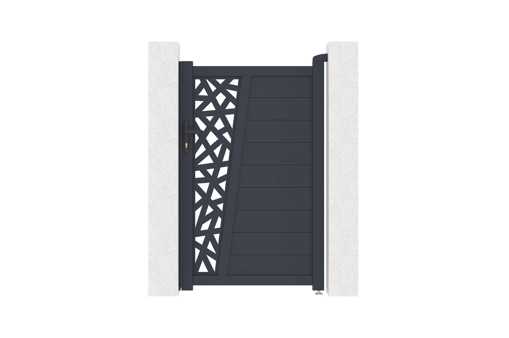 Puerta 1 m cervina ruivo h.160cm alu +2 postes eifel 15x15