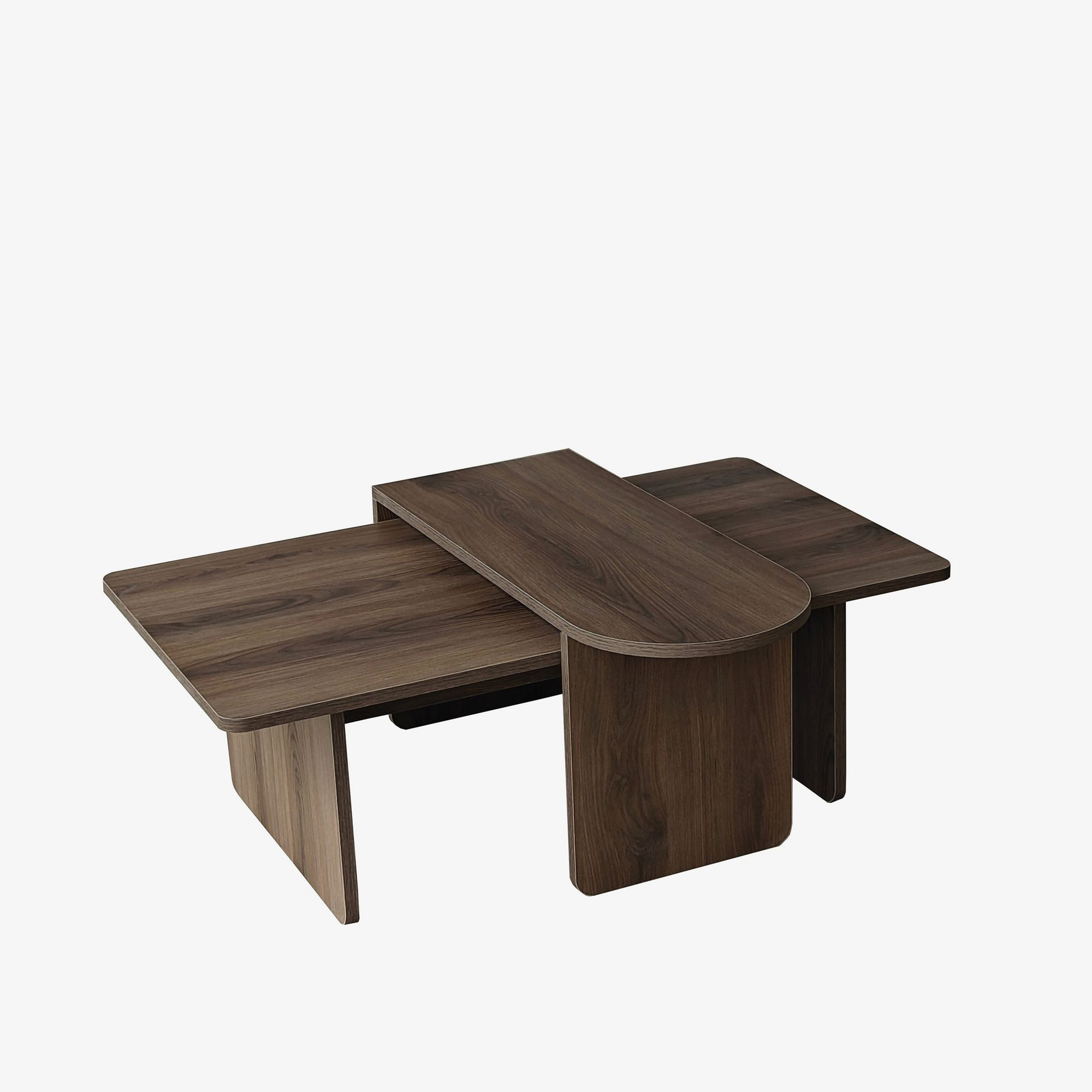 Conjunto de mesa de centro de madera <<paris>> 105 x 60 x 35 cm - bronce