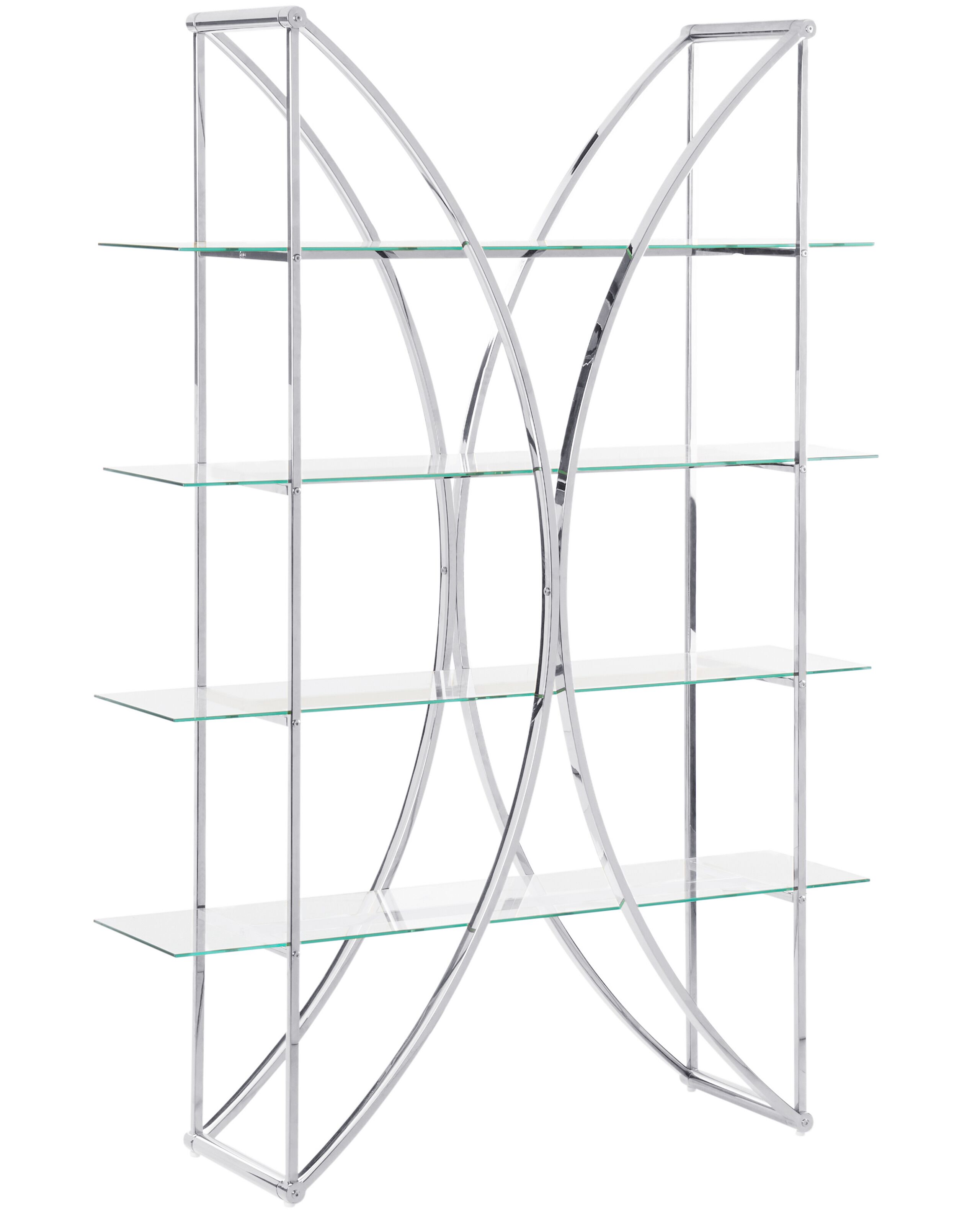 Estantería de 4 niveles hollow 175 cm metal plateado
