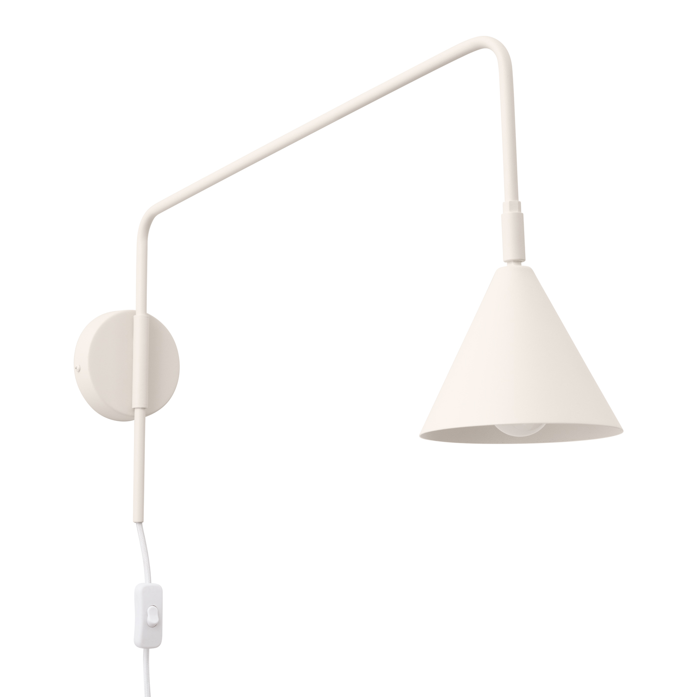 Lámpara de pared nox 1 beige acero 14x30x61cm