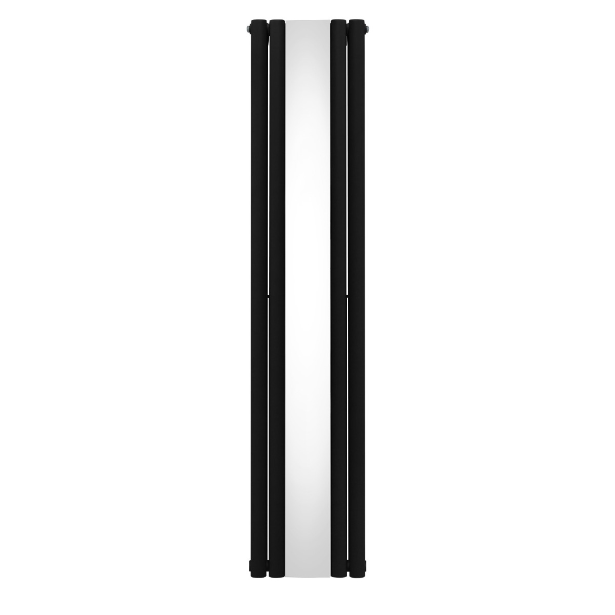 Radiador de columna ovalada con espejo - 1800mm x 380mm - negro