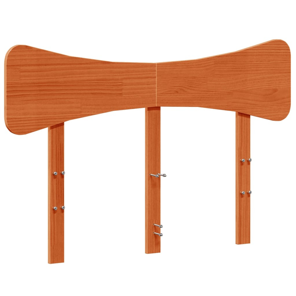 vidaXL cabecero de cama madera maciza de pino marrón cera 120 cm