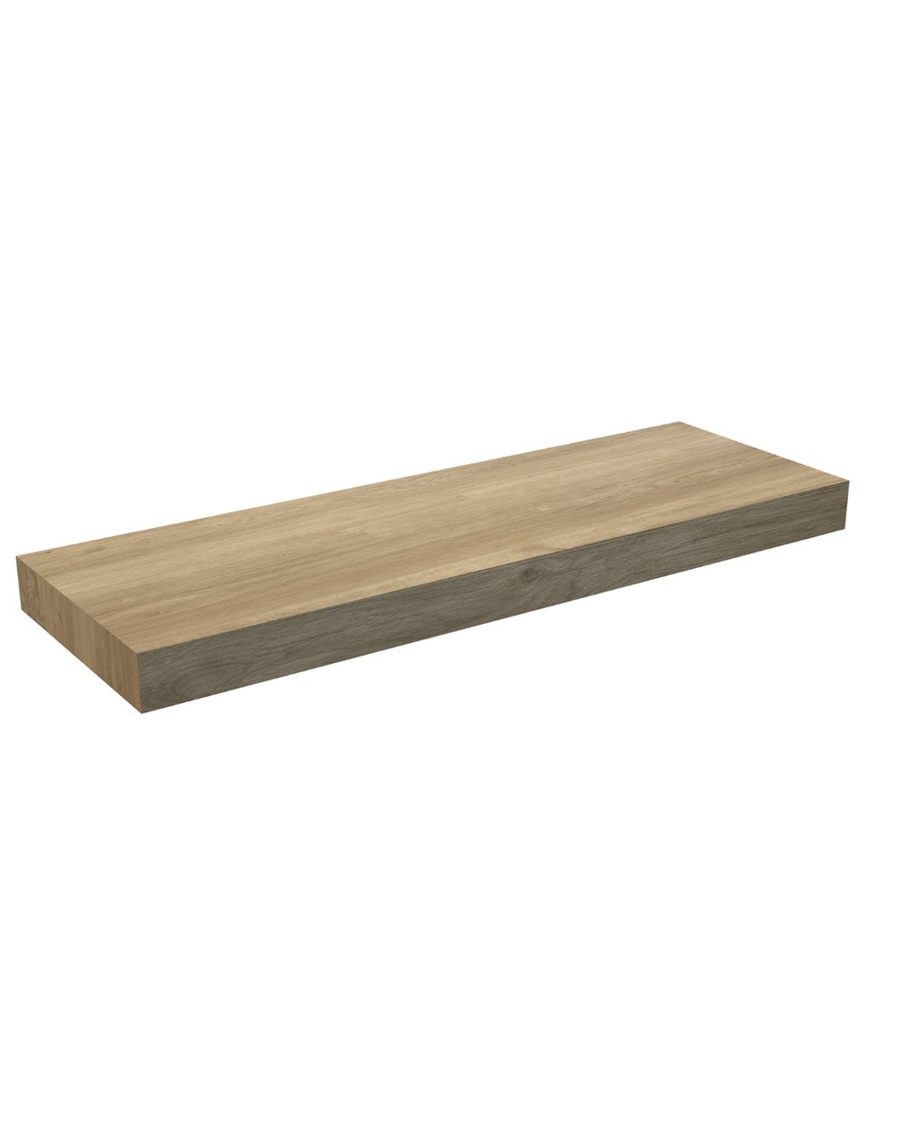 Encimera baño suspendida 120cm x 40cm fondo 40cm roble natural