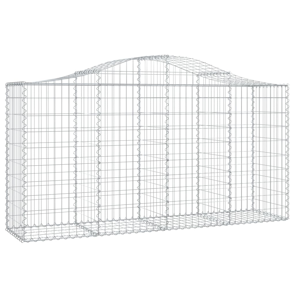 vidaXL cestas de gaviones 20 uds forma de arco hierro 200x50x100/120cm