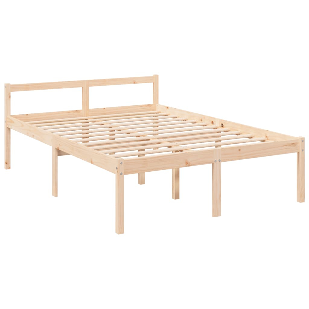vidaXL cama para personas mayores madera maciza pino 120x190 cm