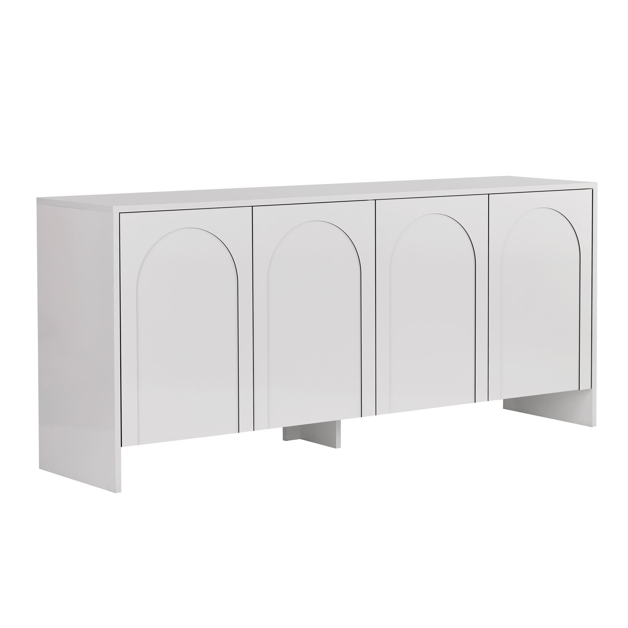 Aparador de madera <<arlen>> - 180 x 45 x 80 cm - blanco
