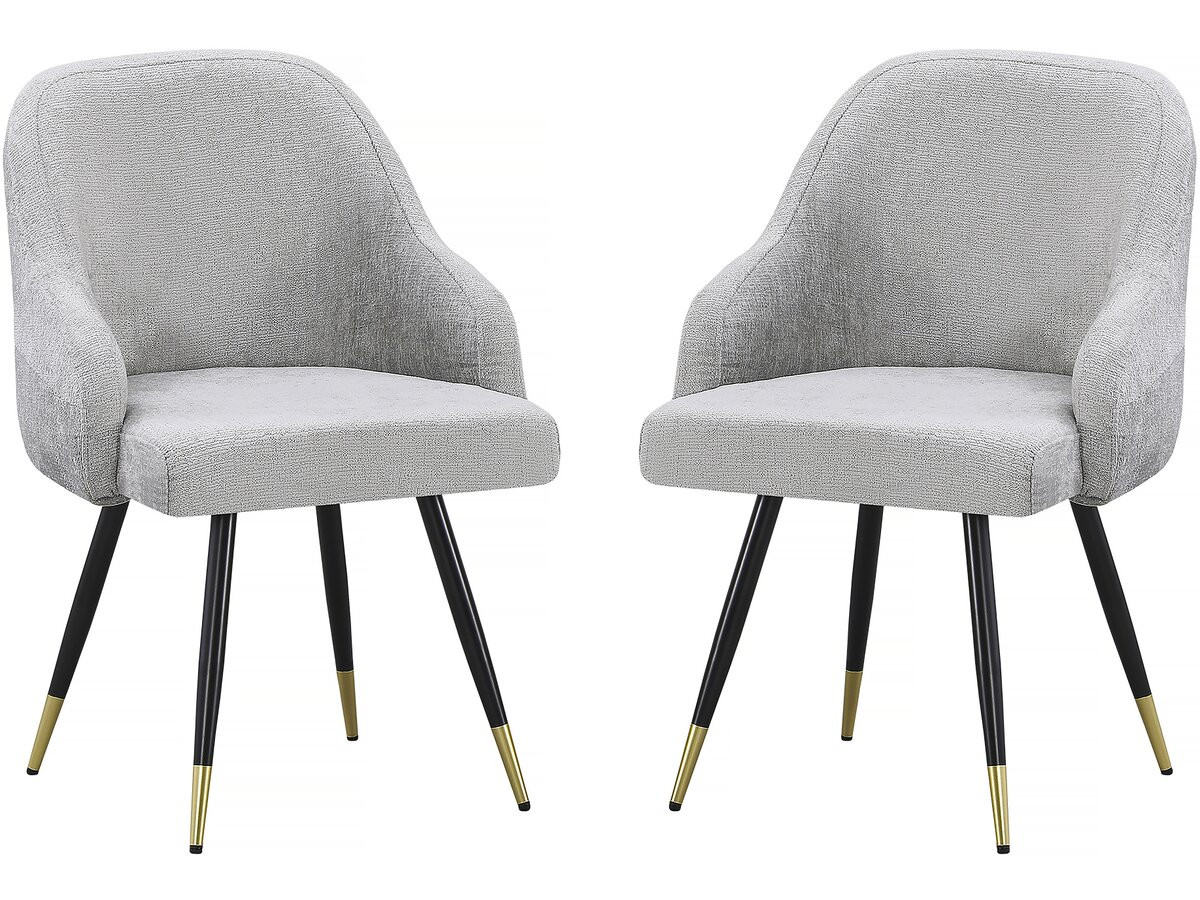 Juego de 2 sillas tapizadas "harmony" - 54 x 57 x 90 cm - beige