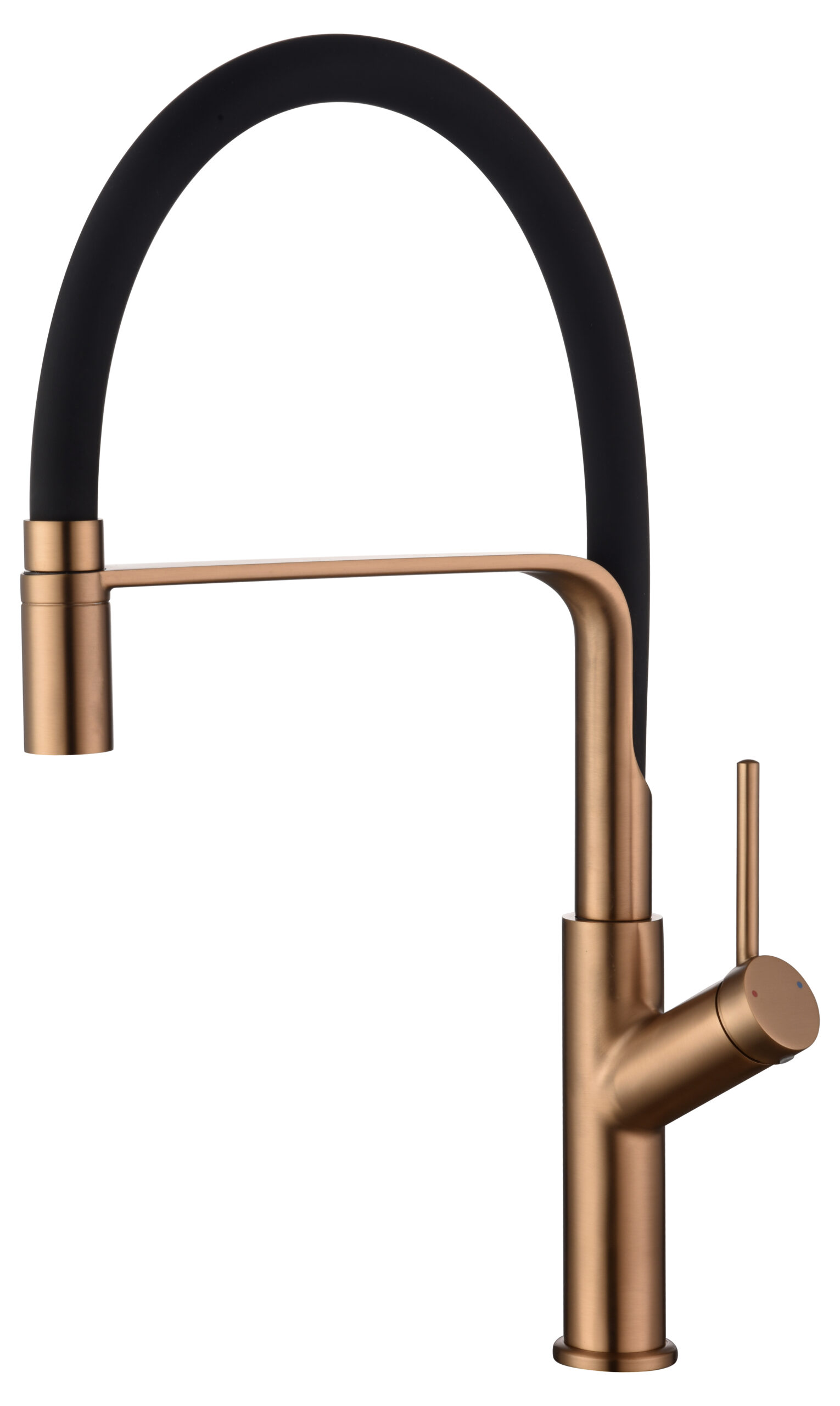 Grifo de cocina monomando de fregadero, flexible giratorio 360 color cobre