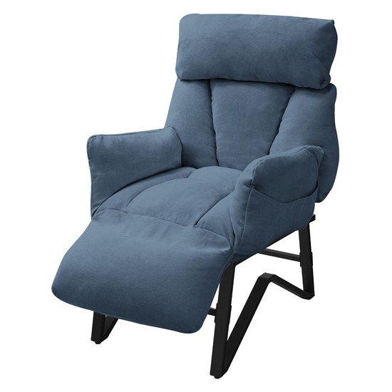 Sillón para el salón butaca de lectura con respaldo inclinado marrón