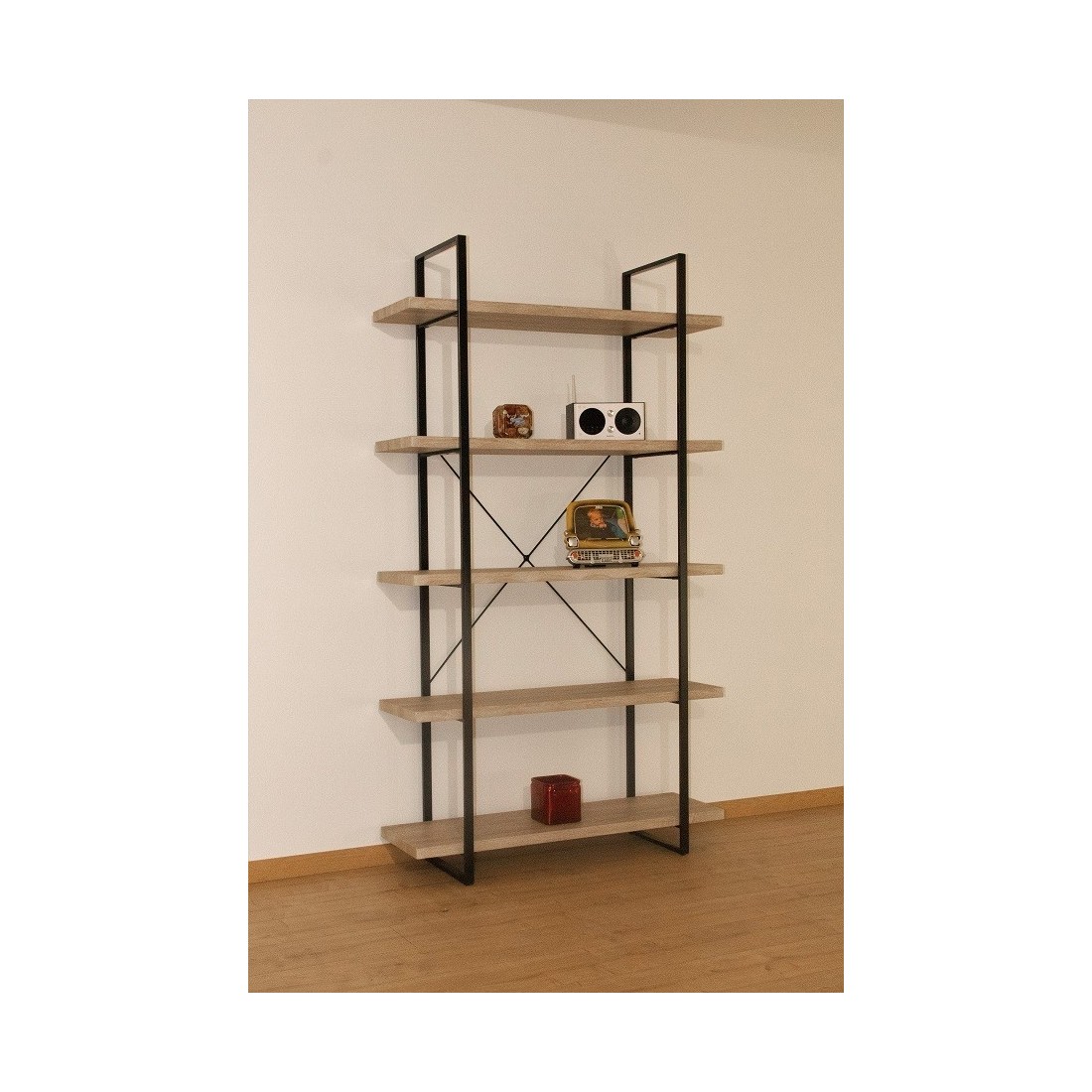 Estantería industrial shelves – 5 niveles – madera y metal – diseño loft de
