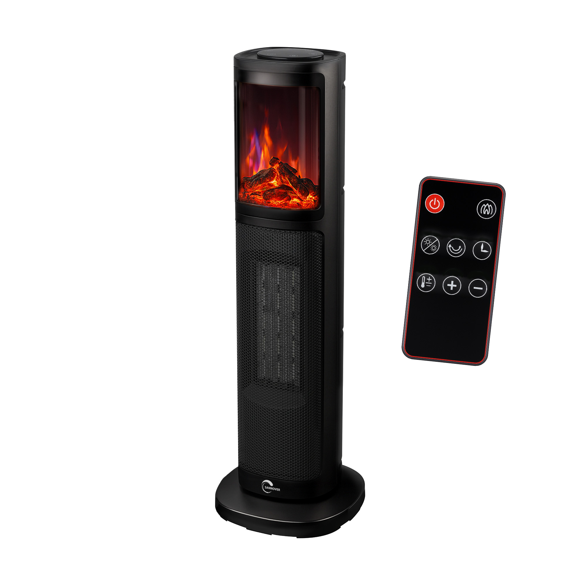 Radiador cerámico oscilante lizeo 2000 w negro sannover