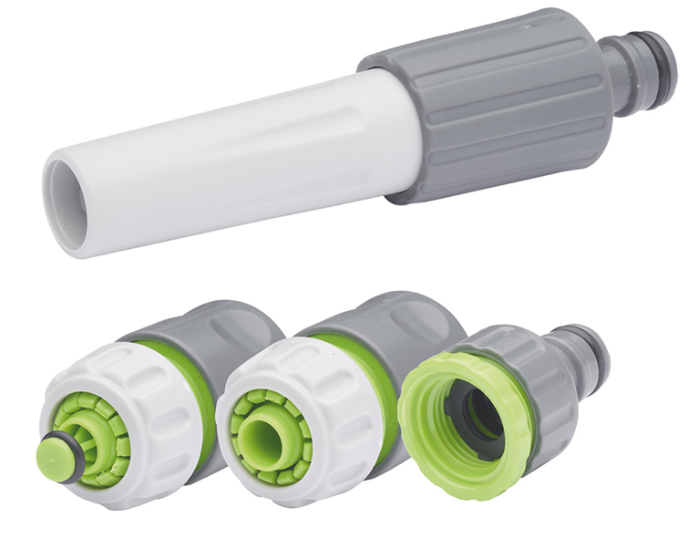 Lanza de riego con chorro ajustable + conectores ø19 mm