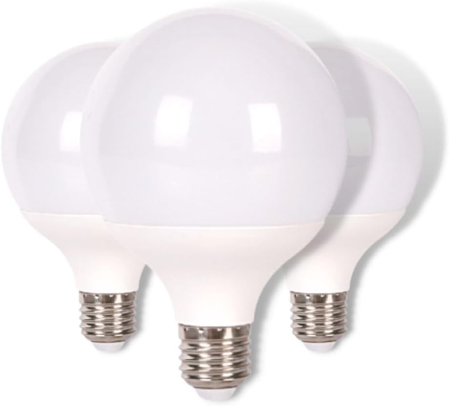 Pack 3 x bombillas LED globo, g95 E27, 15w 1700 lm, luz neutra 4200k