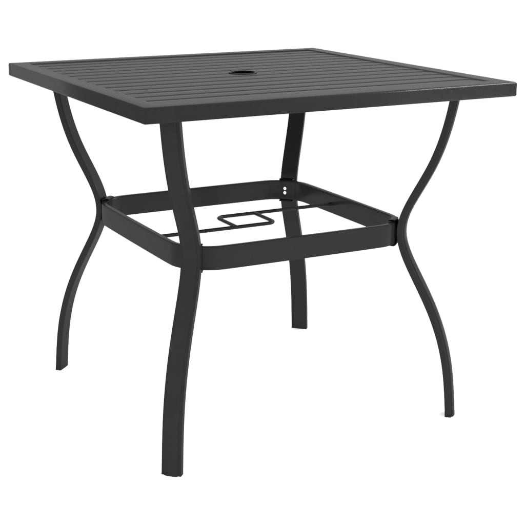 vidaXL mesa de jardín de acero gris antracita 81,5x81,5x72 cm
