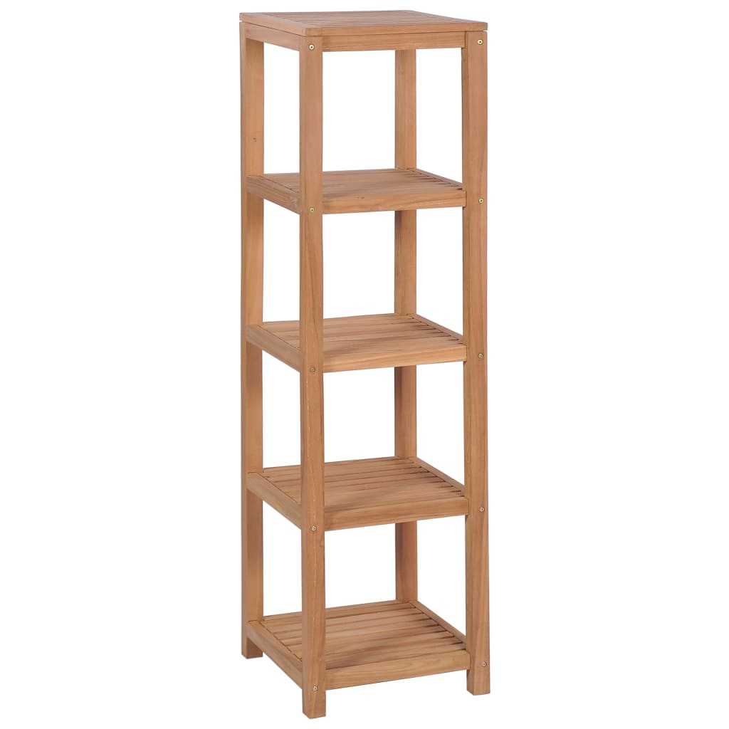vidaXL estantería de baño 4 niveles madera teca maciza 42x42x165 cm